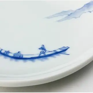 有田焼 絵変山水 銘々皿揃【深川製磁】食器 器 うつわ 和食器 銘々皿 取り皿 小皿 伝統工芸 染付 手描き 山水画 有田山水 セット aa062