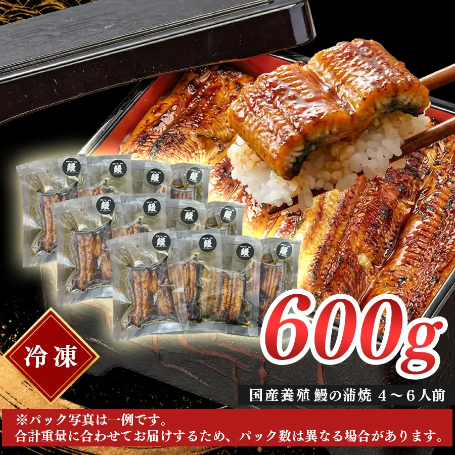 国産 うなぎ 蒲焼 600g 大容量 備長炭焼き 関西風 養殖 うなぎ 鰻 ウナギ うなぎ蒲焼 炭火焼き 冷凍 高知県 大月町