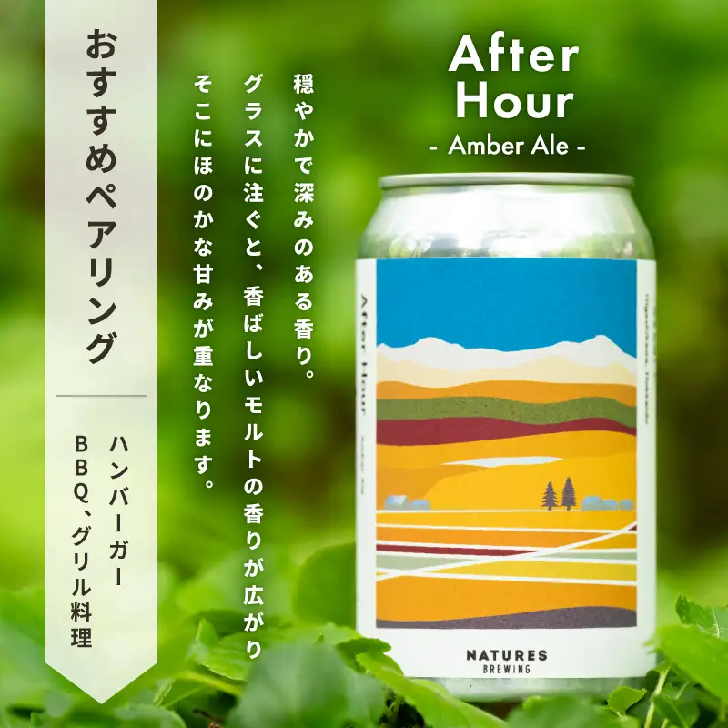 【Natures Brewing】クラフトビール「After Hour (Amber Ale)」 3缶セット
