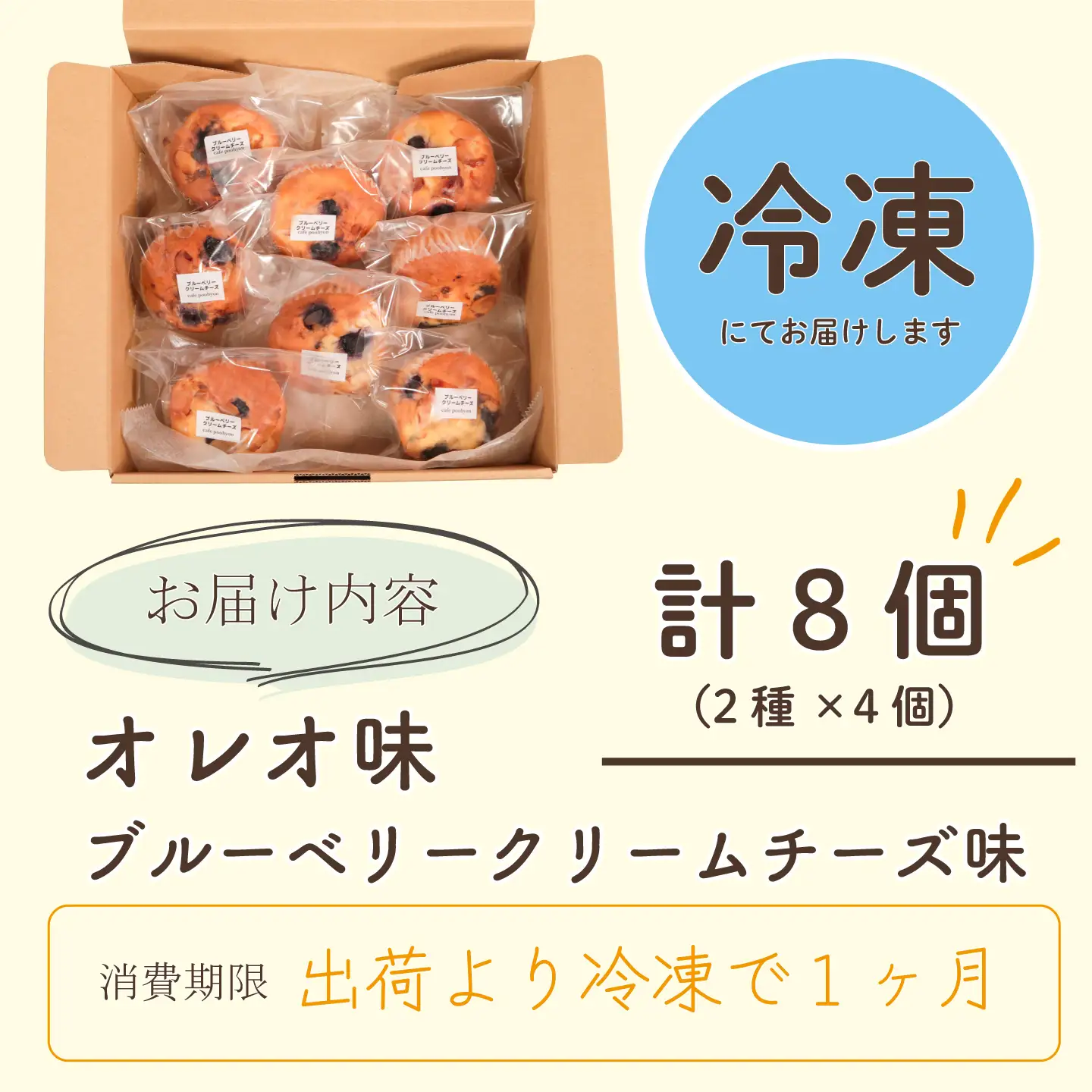 マフィン 2種セット 計8個 マフィン