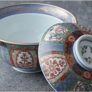 有田焼 ＜復刻古伊万里＞ 錦色絵蓋付丼 【大慶】 有田焼 古伊万里 古伊万里様式 どんぶり 器 うつわ ci099