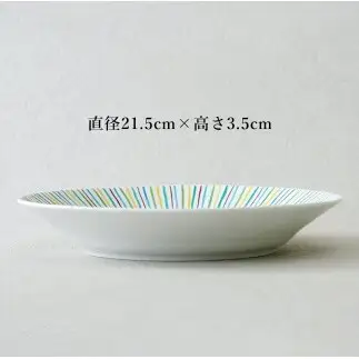 有田焼 5色十草 リムプレート皿 21cm【中山陶和堂】 食器 うつわ 器 プレート 皿 かわいい カラフル bv015