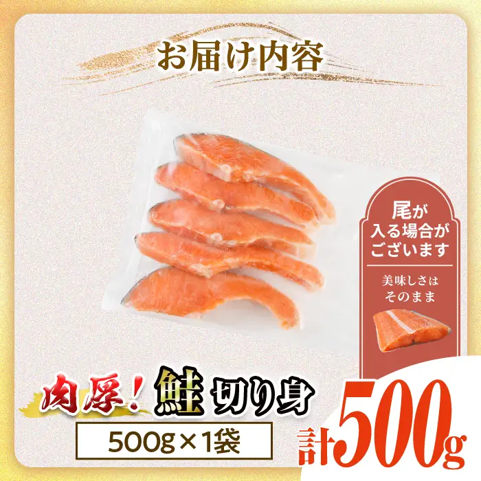 肉厚 鮭 切り身(500g×1P) 塩鮭 冷凍 厚切【AW-133】【丸正水産】