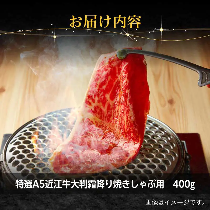 特選A5近江牛大判霜降り焼きしゃぶ用400g EG-0001