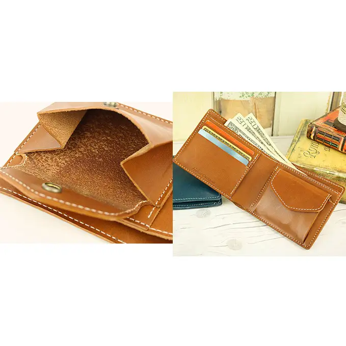 二つ折り財布 栃木レザー 本革 メンズ レディース 日本製 Native Creation NC3731 財布 コンパクト 小銭入れ ブランド 革財布 牛革 奈良県大和郡山市 [納期1〜3ヶ月] DARK BROWN