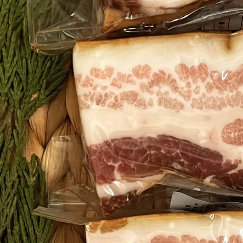 生ベーコン【保存料・着色料無添加】《国産銘柄豚 林SPFプレミアムポーク 豚バラ》1000本 200kg 【kt088-005-15】