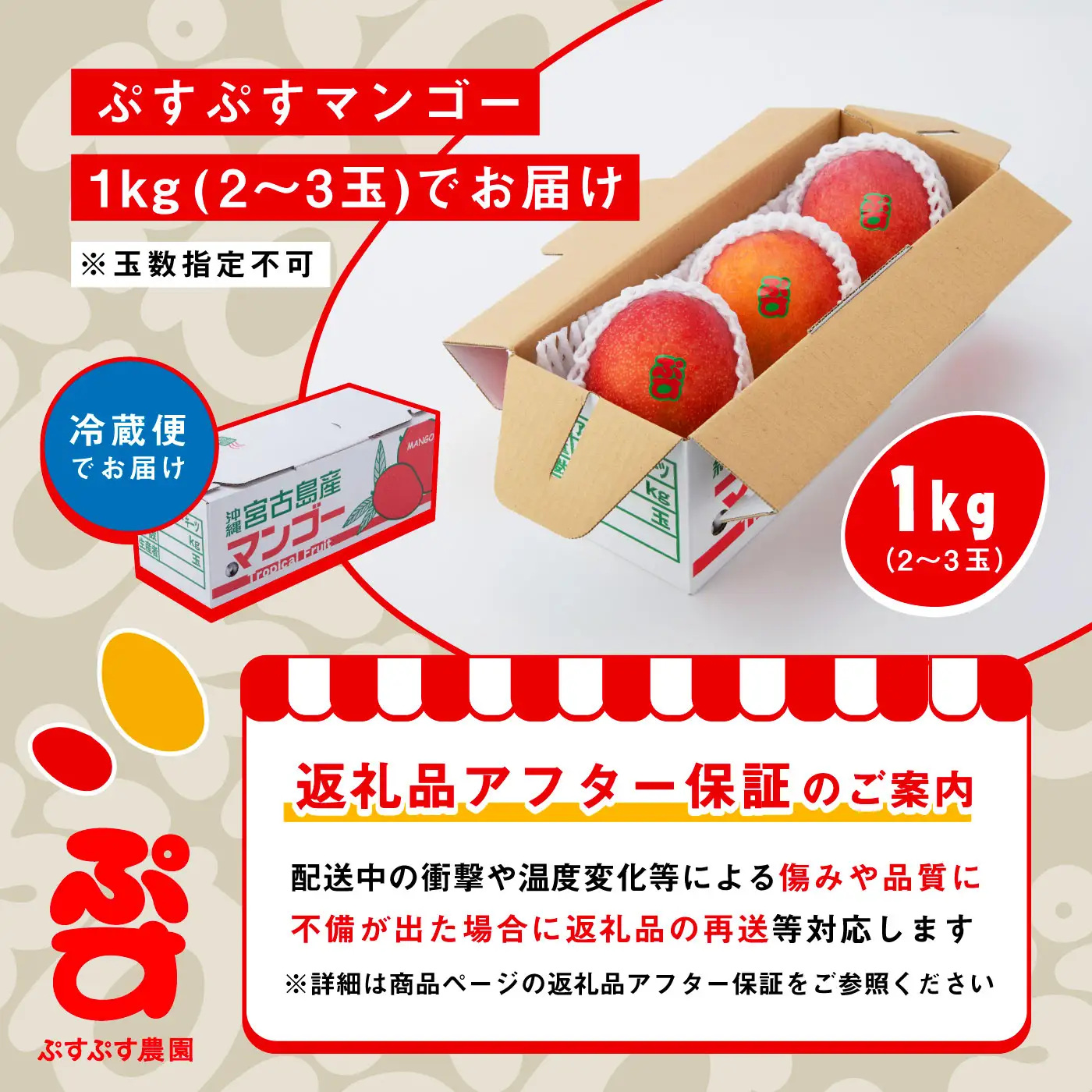 【先行予約】【ぷすぷす農園】＜2027年発送＞宮古島産完熟マンゴー(家庭用／1キロ／農園直送)（KY012）