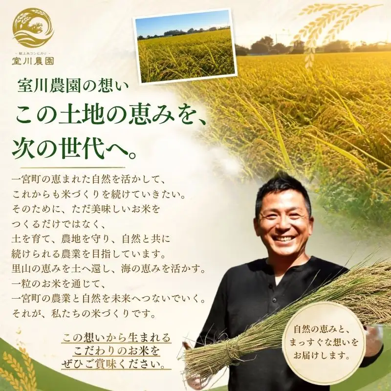千葉県一宮町産特別肥料栽培『カツオ＋カニ』コシヒカリ（白米10kg）令和8年度産米【2026年発送分】