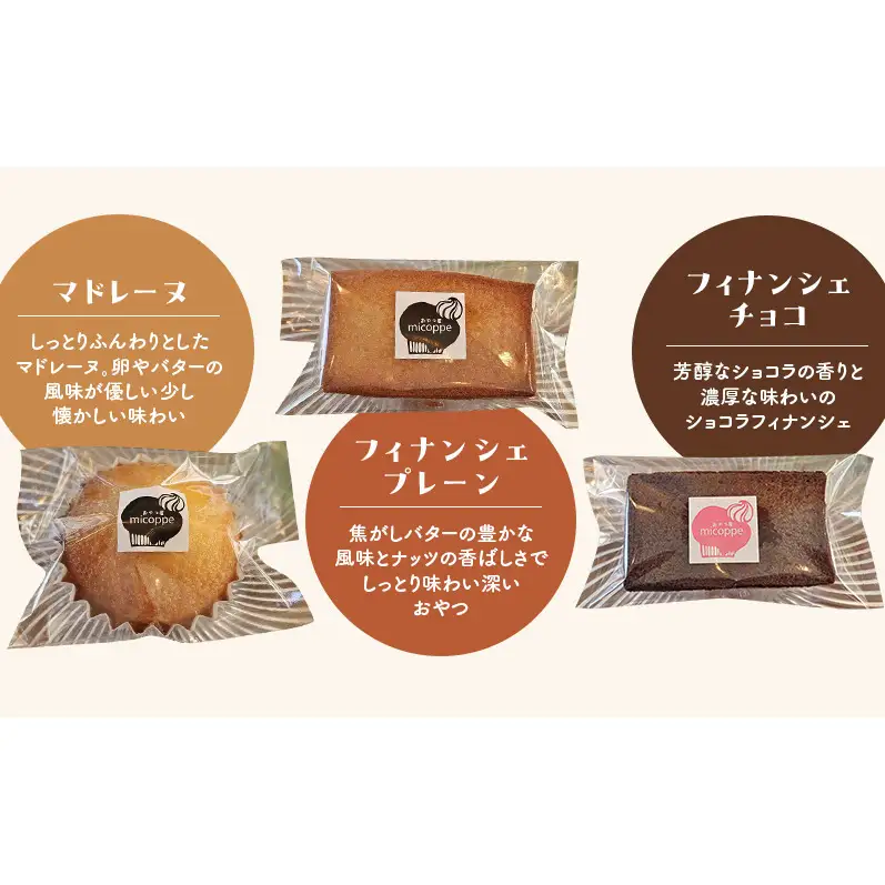 おやつ屋micoppeのおやつ箱（焼き菓子10種・計10個）焼菓子 クッキー サブレ マドレーヌ フィナンシェ レモンケーキ セット 詰合せ 手作り おやつ スイーツ 静岡 森町