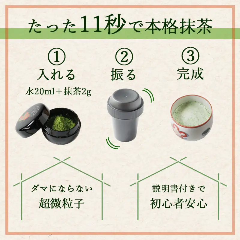 抹茶 上級 石臼挽き 抹茶 20g シェイカー付き