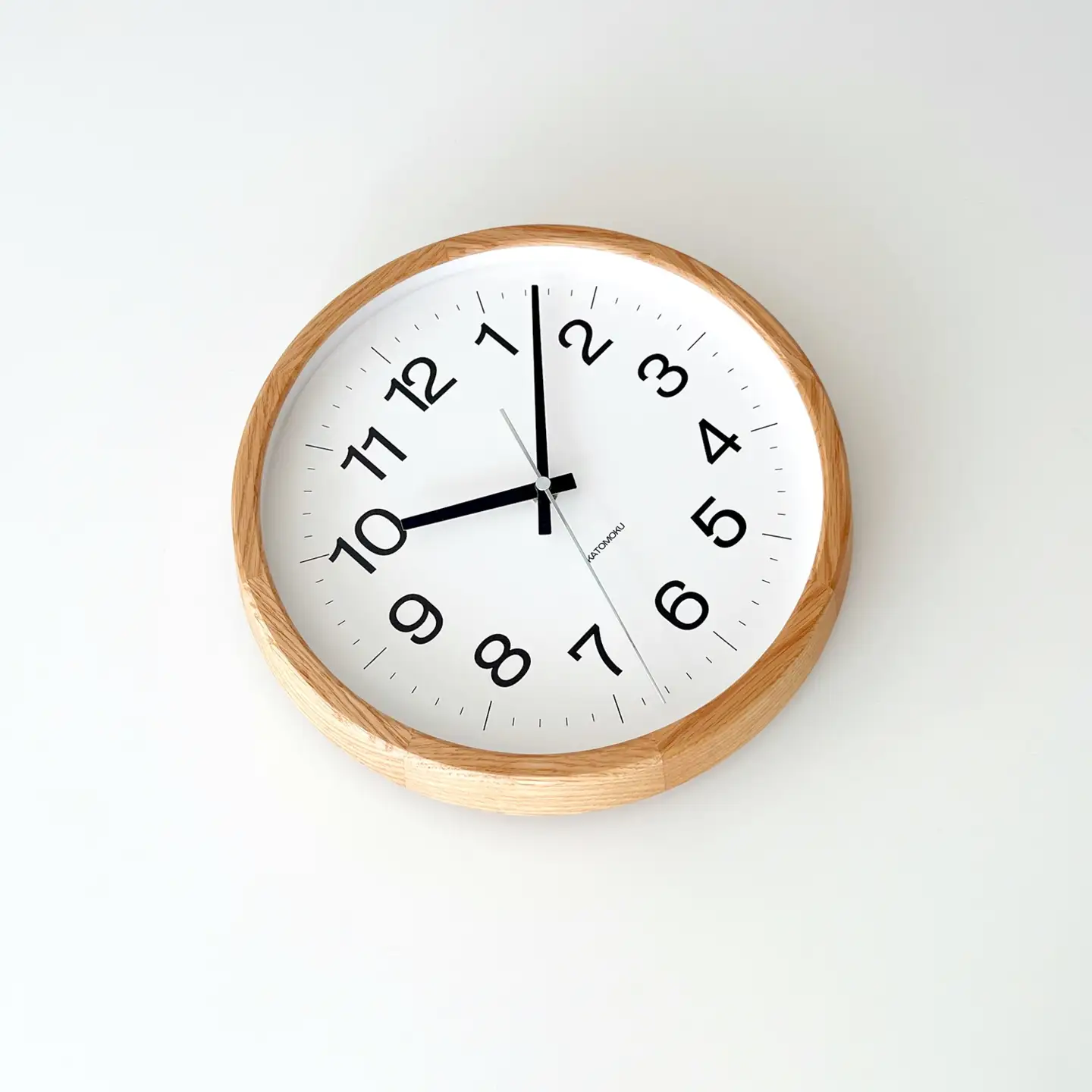 KATOMOKU muku clock 16 オーク km-113OARC 木製 電波時計