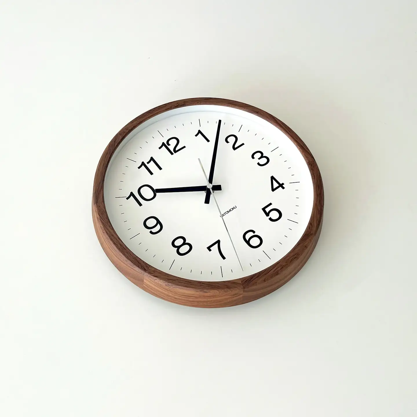 KATOMOKU muku clock 16 ウォールナット km-113WARC 木製 電波時計
