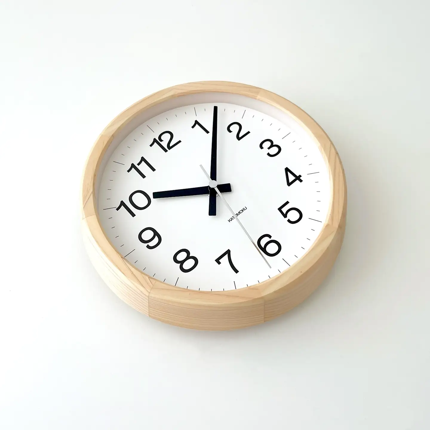 KATOMOKU muku clock 16 ヒノキ km-108HI 木製 掛け時計