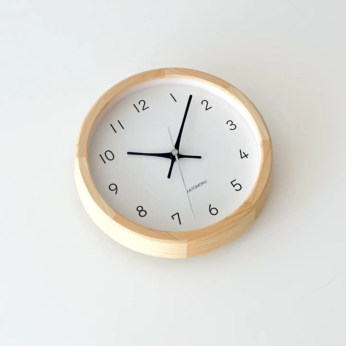 KATOMOKU muku clock 19 ヒノキ km-130HI 木製 掛け時計