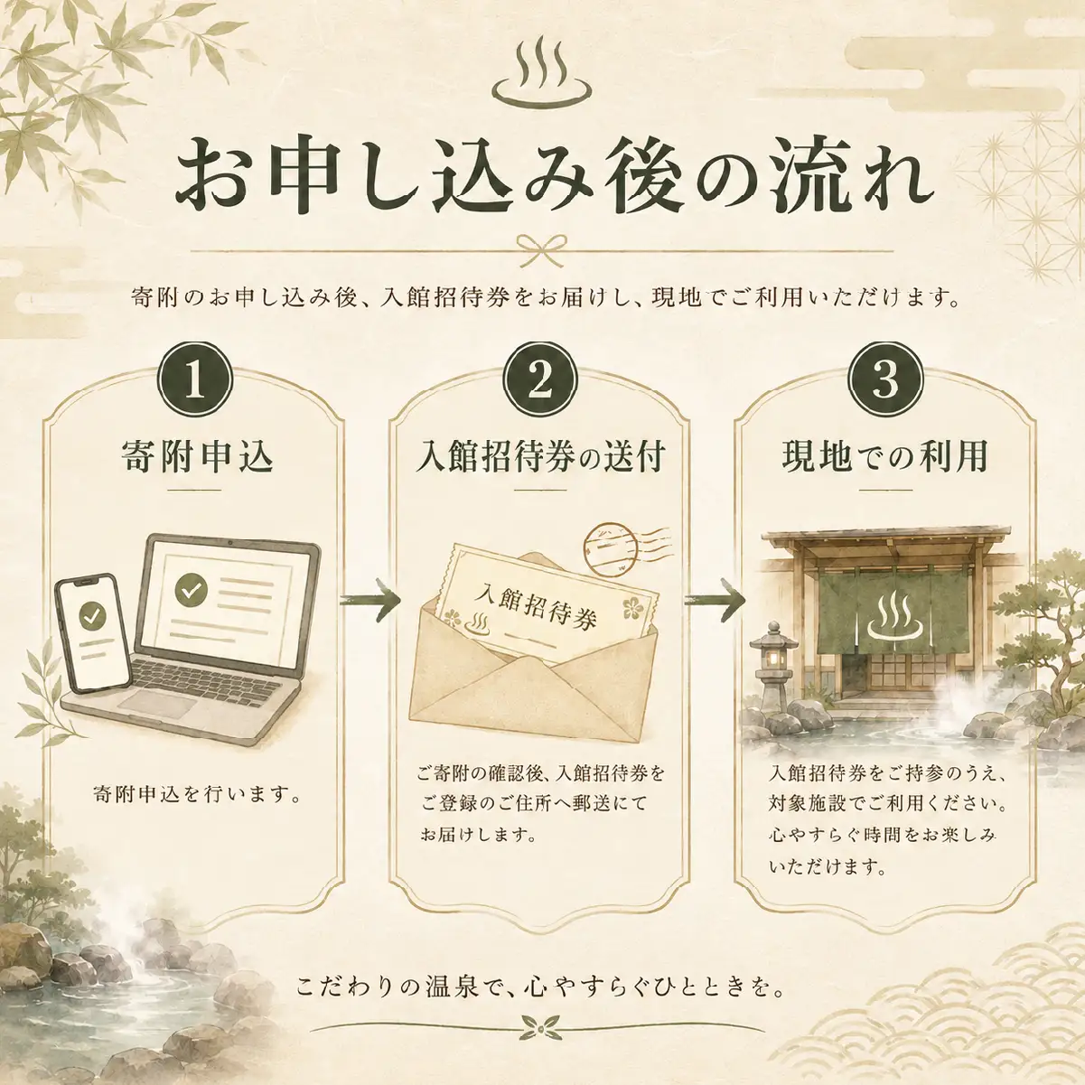 【入館招待券 ゆったりコース（岩盤浴付き）】大人8名分（大人1名8回分） | ひたちなか温泉喜楽里別邸