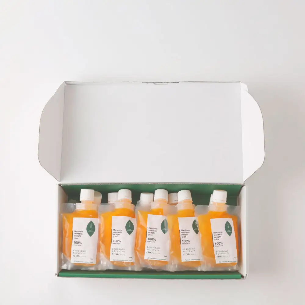 まるはなみかんのまるごとジュ－ス 150ml パウチ × 10個 ジュース ストレート ストレートジュ－ス みかん ミカン フルーツ 果汁 果実 果物 くだもの 柑橘 甘味 コク 高濃度みかん 国産 熊本県産 冷蔵