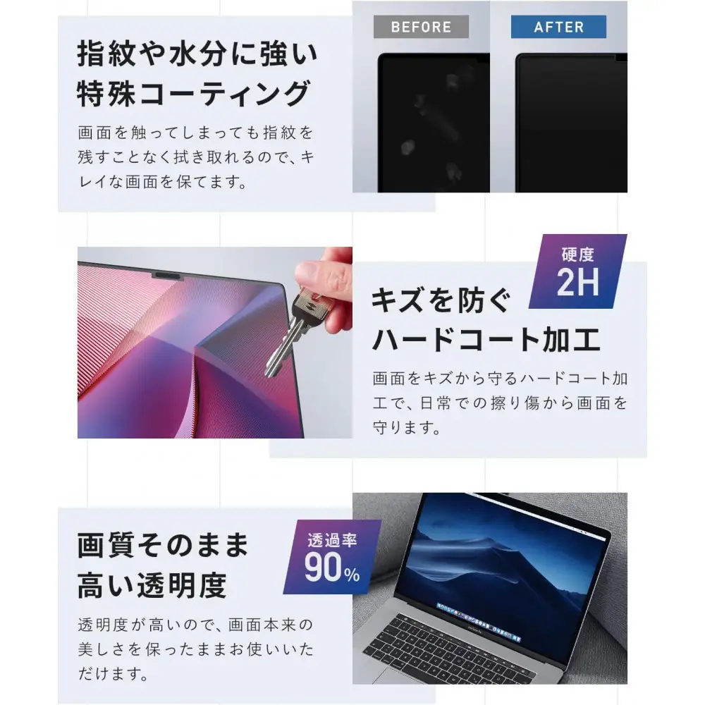 【堺市企画】Macbook 日本製保護フィルム アンチグレア  Air13inch M1 HOGOTECH