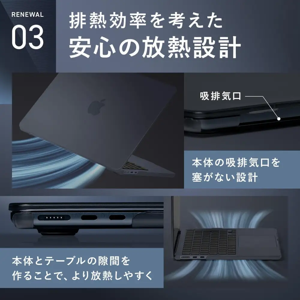 【堺市企画】Macbook カバー Pro14inch スペースブラック HOGOTECH