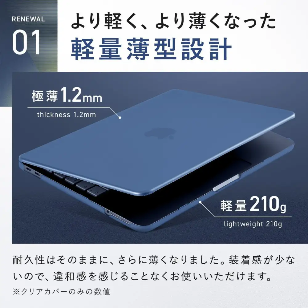 【堺市企画】Macbook カバー Neo13inch インディゴ HOGOTECH