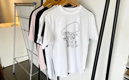 【 奈義町現代美術館オリジナル 】 Yuichi Hirako Tシャツ NagiMOCA white Lサイズ 洋服 服 シャツ ファッション オシャレ コラボレーション コラボ ミュージアムグッズ グッズ レディース メンズ 平子雄一
