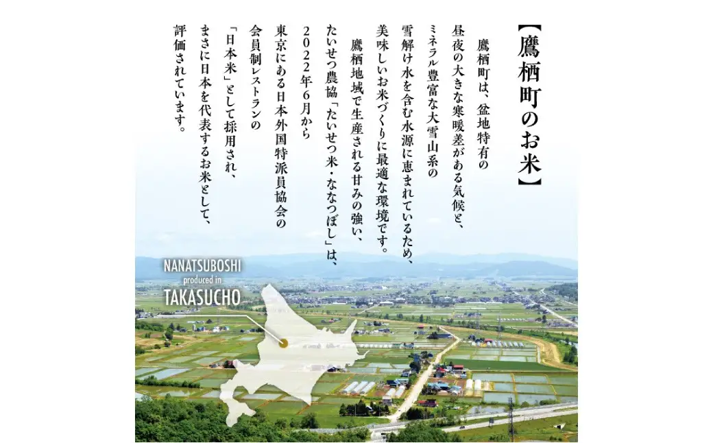 【 ふるなび限定 】 【 令和7年産 】 ななつぼし （ 白米 ） 約5kg × 4袋 計約20kg 北海道 鷹栖町 お米 米 こめ コメ 精白米 ブランド米 白飯 飯 ご飯 おにぎり 味 つや 粘り