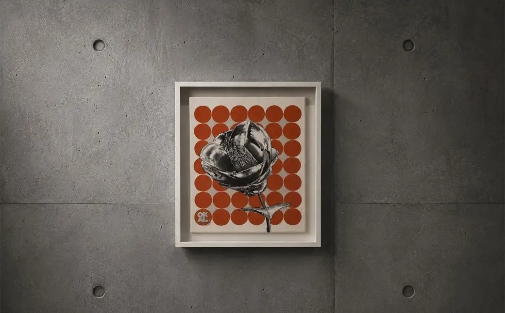 熊本城とPOPART HIGOROCKERS 肥後六花 アクリル画 アクリル 絵画 絵 美術 芸術 石膏ボード用フック付き 熊本県 熊本市
