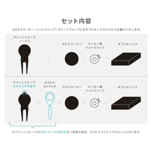 アクリルマーカー(グラデーション)とグリーンフォーク(名入れ)のギフトセット ゴルフ用品 ゴルフマーカー グリーンフォーク マグネットクリップ セット オーダーメイド ギフト記念 千葉市 千葉県