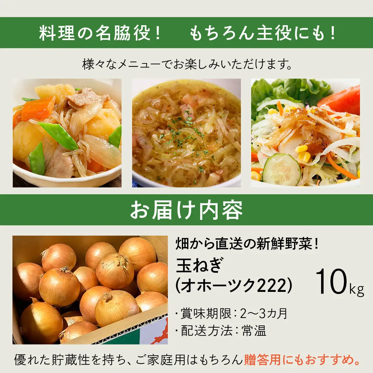 【順次配送】畑から直送の新鮮野菜！玉ねぎ（オホーツク222）10kg【a168-005-0】