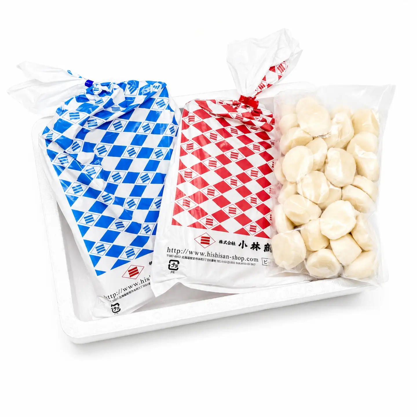 ほたて500g・たらこ500g・明太子500g D-16031
