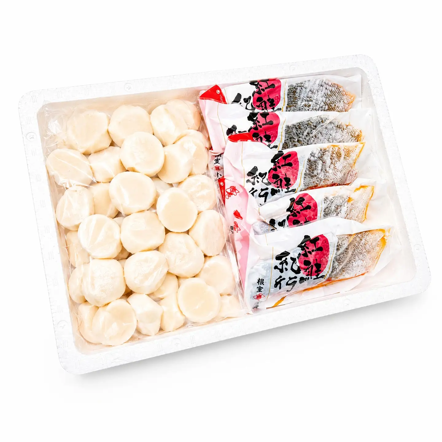 ほたて500g・紅鮭切身5切 F-16028