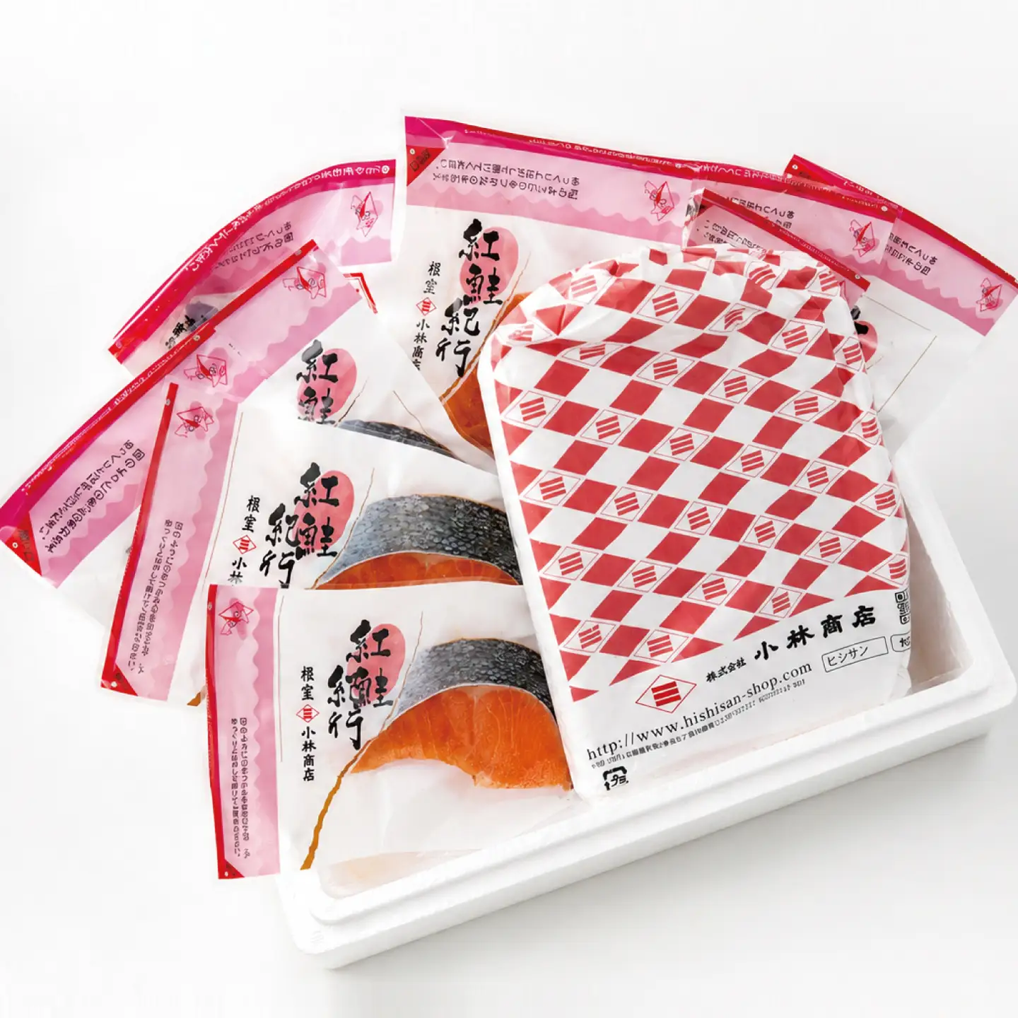たらこ500g(プラスチックケース入)・紅鮭切身10切 B-16093