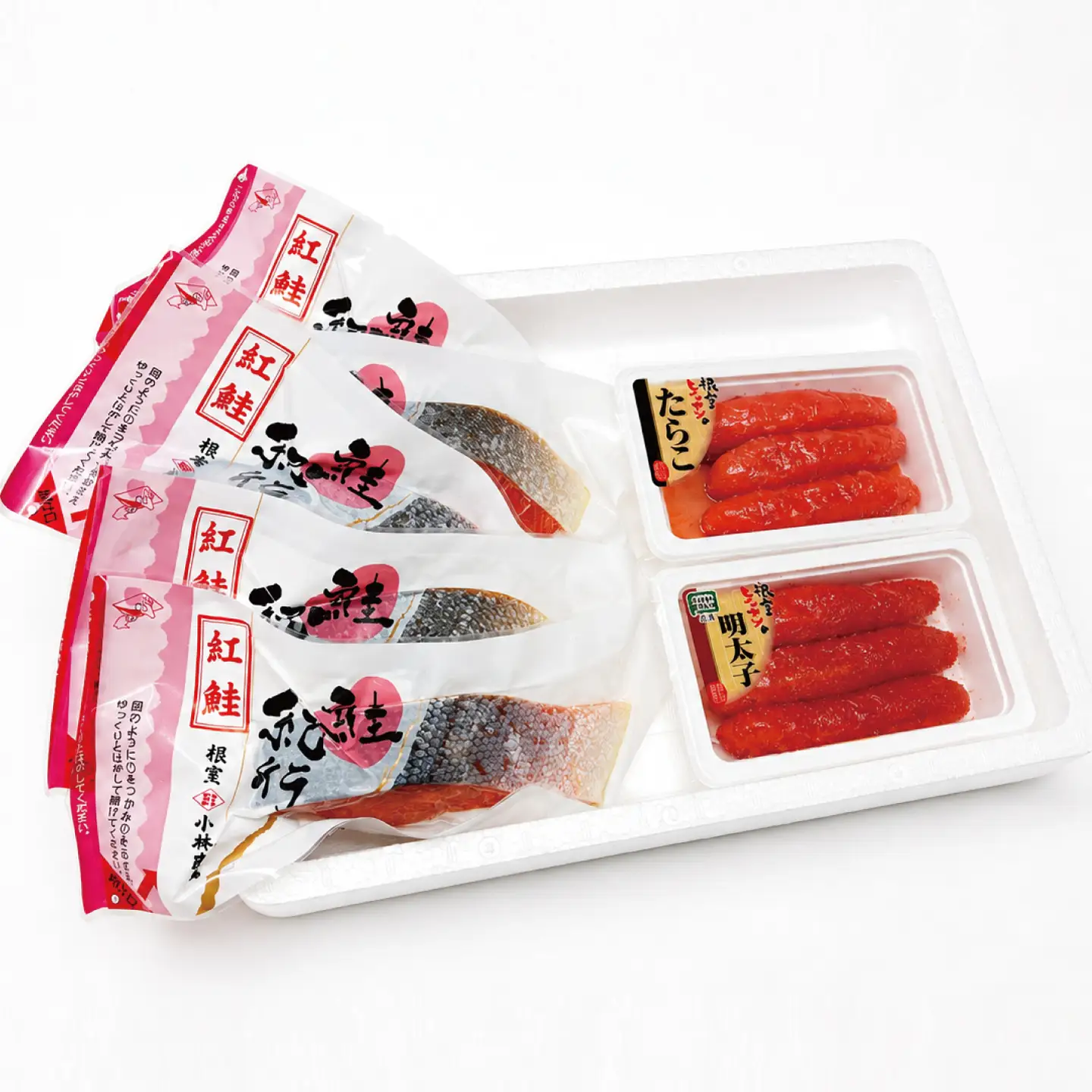 たらこ140g・明太子140g・紅鮭切身5切 A-16112