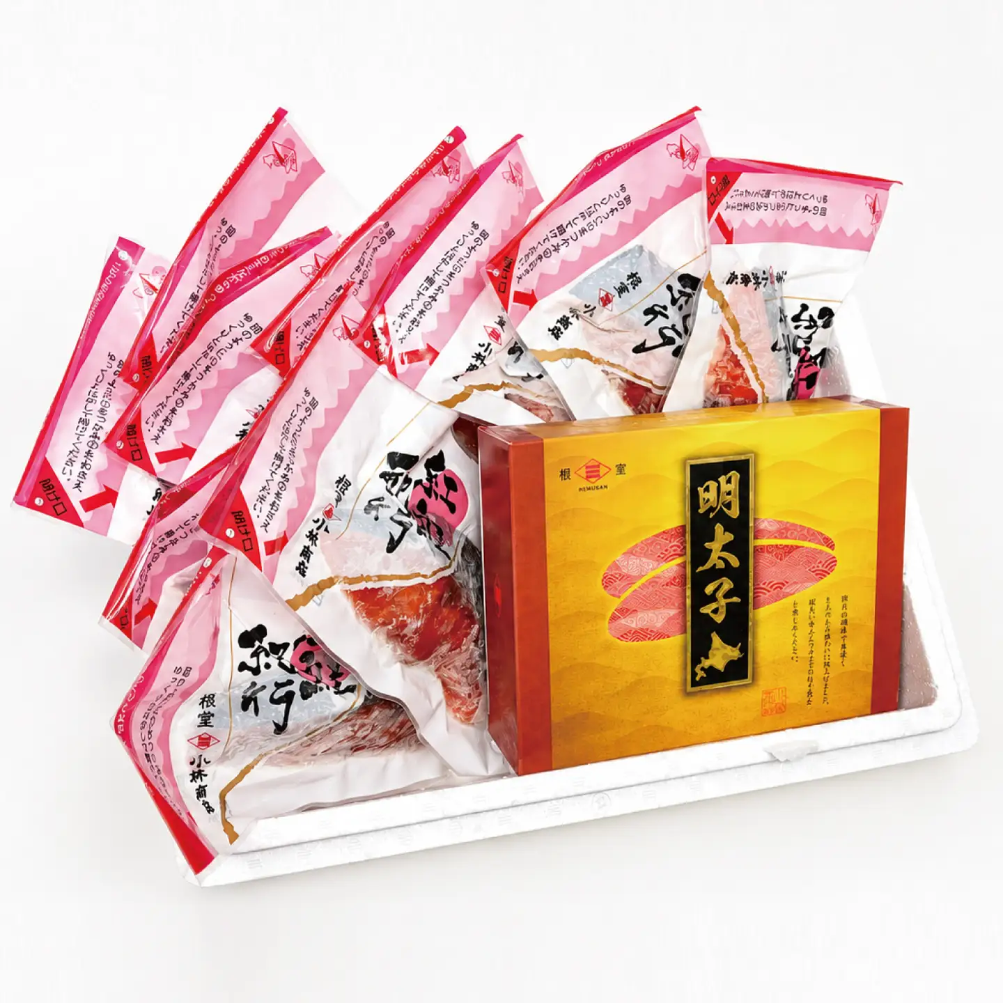 紅鮭切身10切・明太子250g(化粧箱入) B-16097