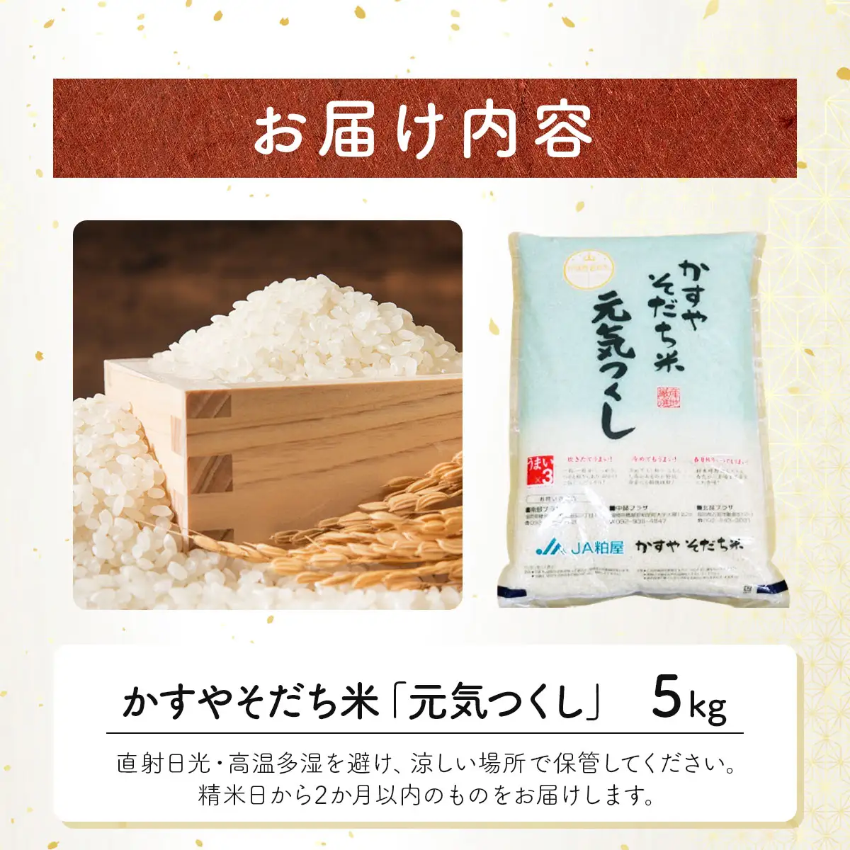 令和7年産 かすやそだち米「元気つくし」精米 5kg【KN003】