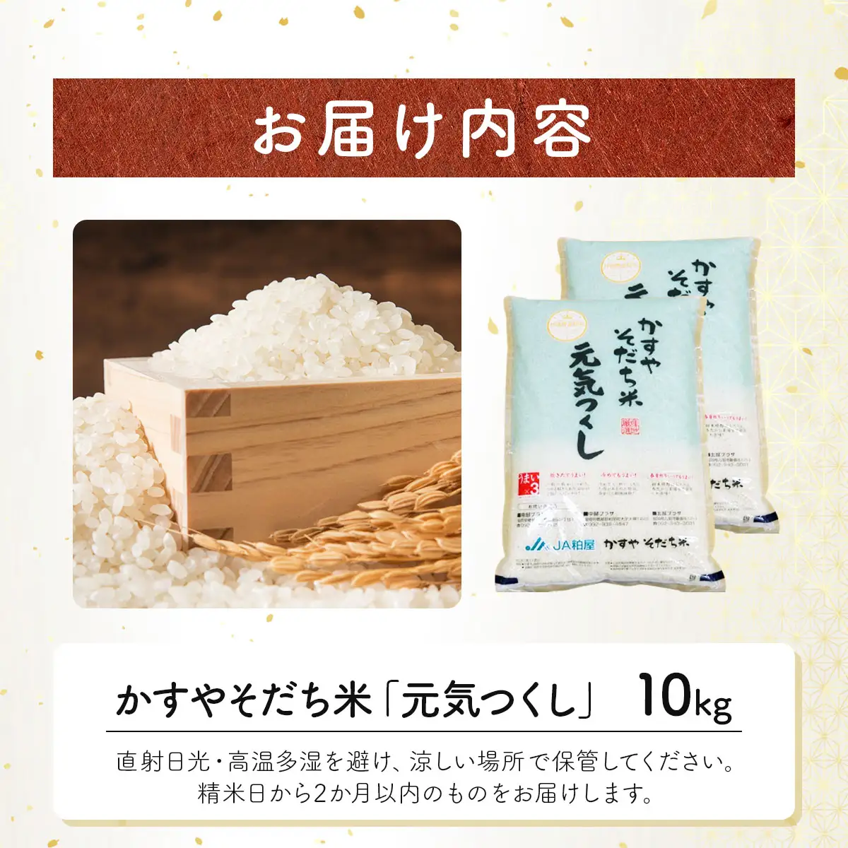 令和7年産 かすやそだち米「元気つくし」精米 10kg (5kg×2)【KN004】