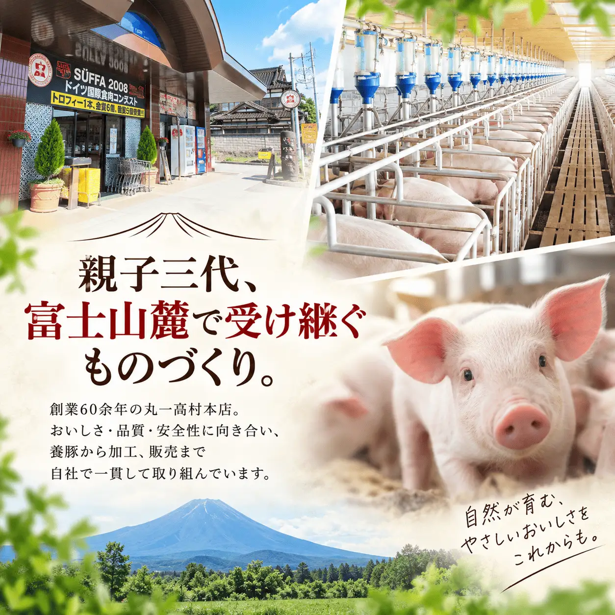 [訳あり]山梨県ブランド豚!!富士ヶ嶺ポーク豚バラブロック　1P(約400g～500g)【mar038】