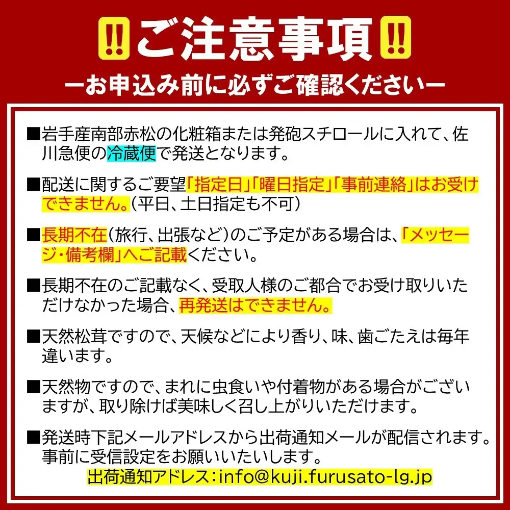 松茸 久慈産天然松茸 選別 300g