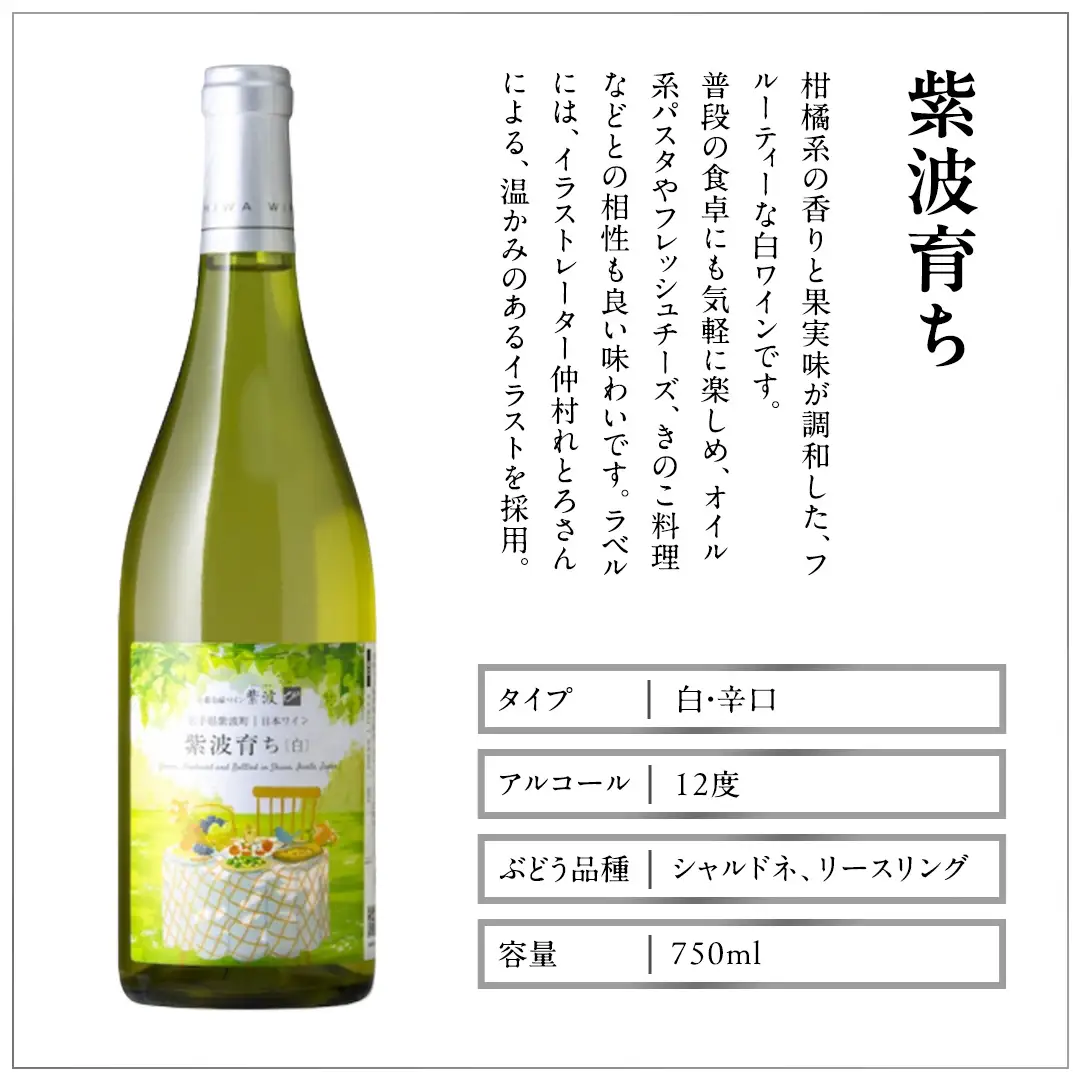 自園自醸ワイン紫波 辛口 白ワイン 5本セット (AL113)