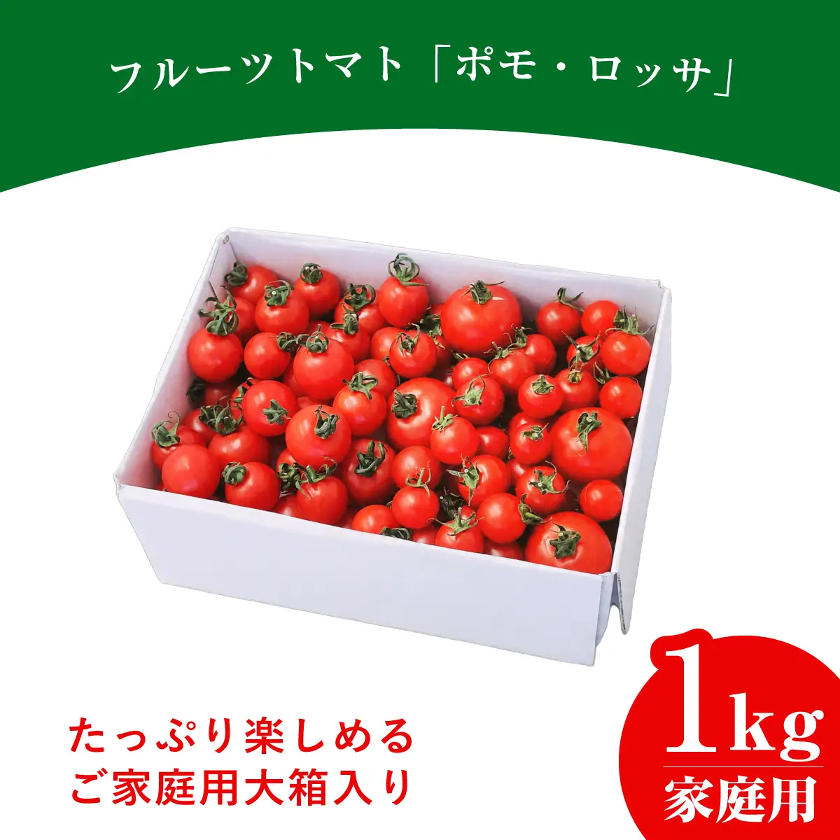 【12月から順次発送予定】濃厚フルーツトマト 1kg 糖度9度～11度  ポモ・ロッサ 陽だまりセレクション 先行予約
