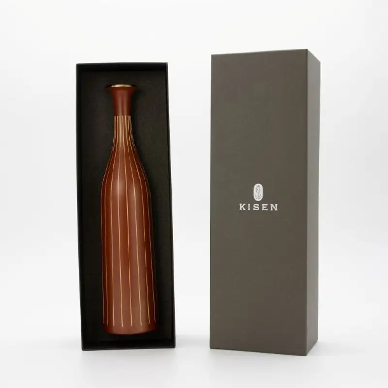 【高岡銅器】Flower Vase RAPPA SLIM(Red) モダン おしゃれ 花瓶 かびん 花立 花器 富山県 高岡 FAD-2129