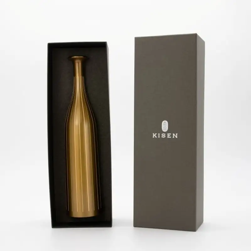 高岡銅器】Flower Vase RAPPA SLIM(Gold) モダン おしゃれ 花瓶 かびん