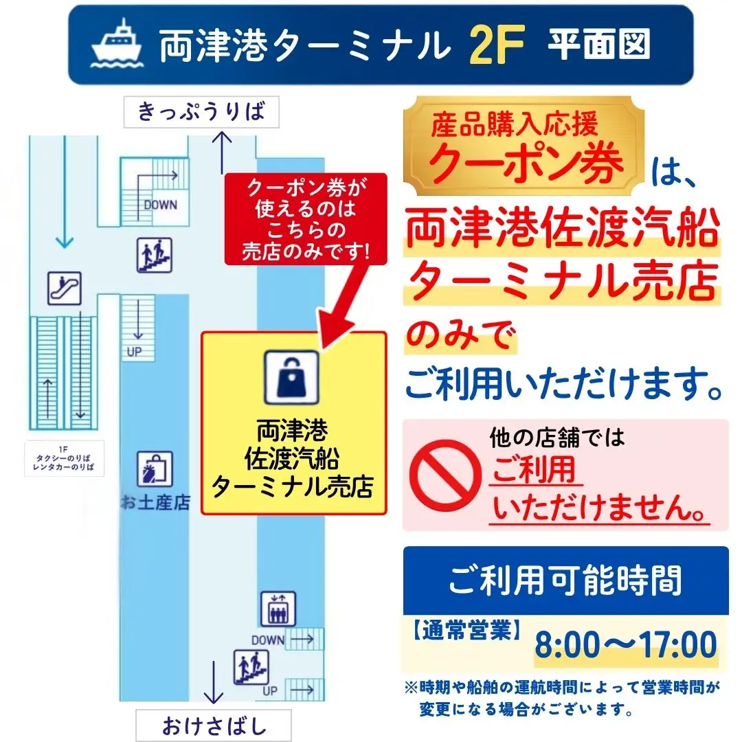 佐渡島船旅＆産品購入応援クーポン券 45,000円分 | 佐渡汽船