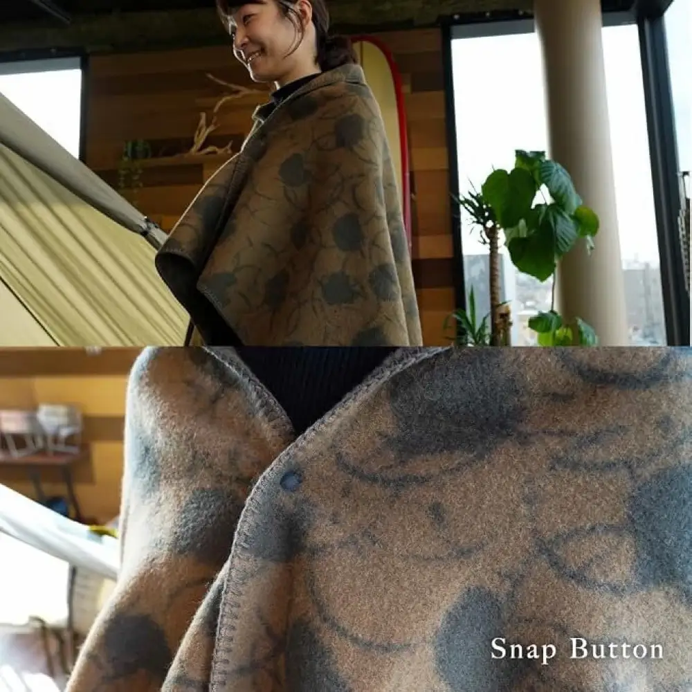 【鎌倉天幕】× NANGA×RATTA RATTARR ブランケット Indigo 日本製 スナップボタン付 KTMNA-BKID