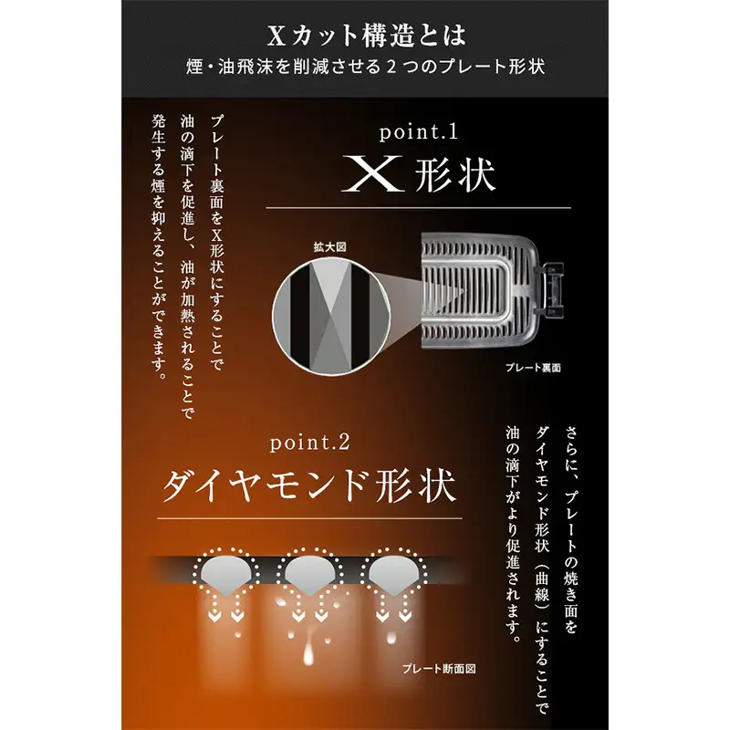 YAMAZEN 吸煙グリル YGME-FX100(B) F4N-3028