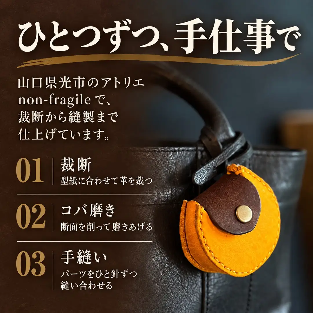 チャーム【ブルー×イエロー】バッグチャーム 小銭入れ
