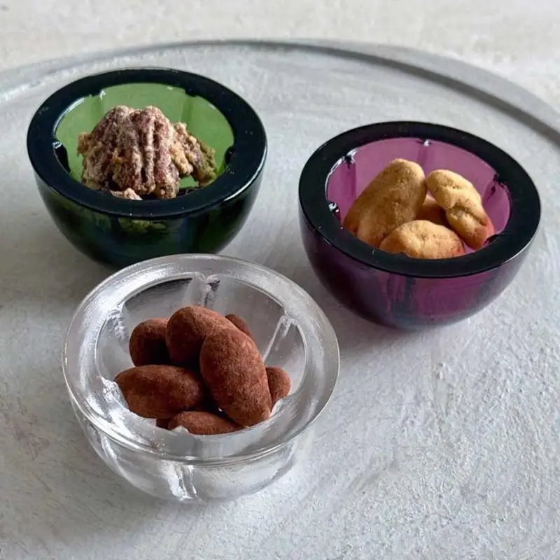 レップル 豆鉢 3個（クリアー・ワイン・フォレスト）食器 小鉢 薬味皿 アクセサリートレイ 手作り ギフト プレゼント 贈り物 九十九里町 千葉