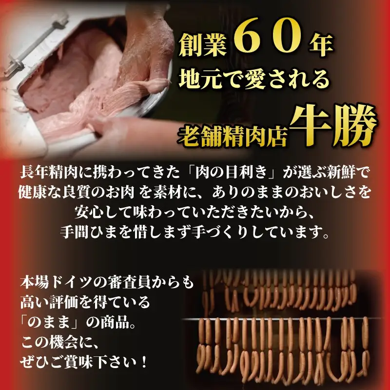 ソーセージ IFFA金賞★能登の手作りソーセージセットB
