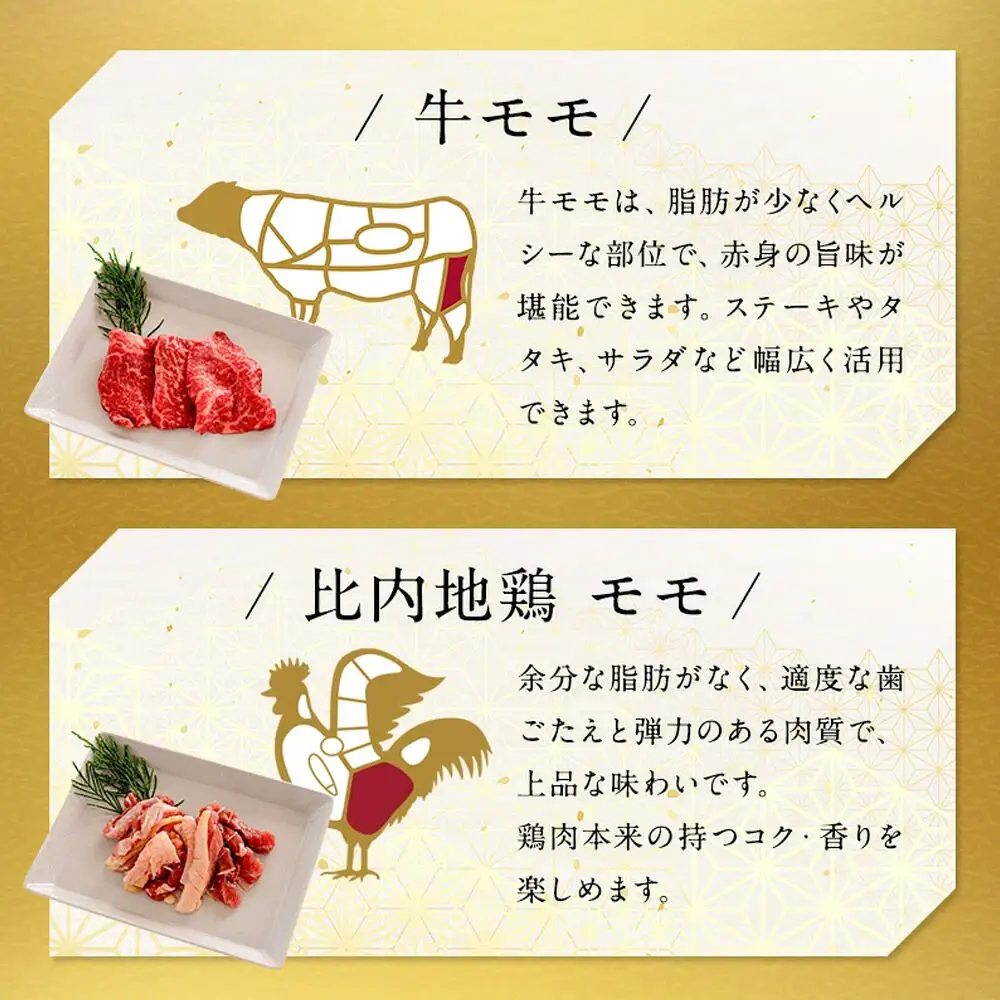 【国産 牛豚鶏 特上 】秋田牛・八幡平ポーク・比内地鶏 焼肉詰め合わせ480g