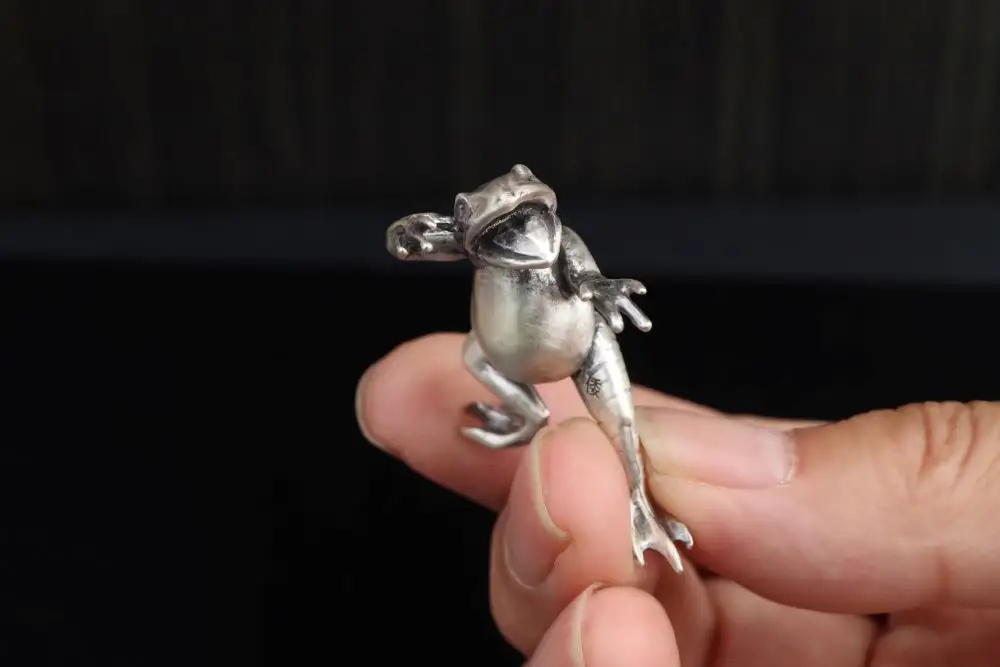 【縄文アクセサリーDo_goods】SILVER925製 鳥獣戯画 かえるのオブジェ　700-210 [5839-8595]