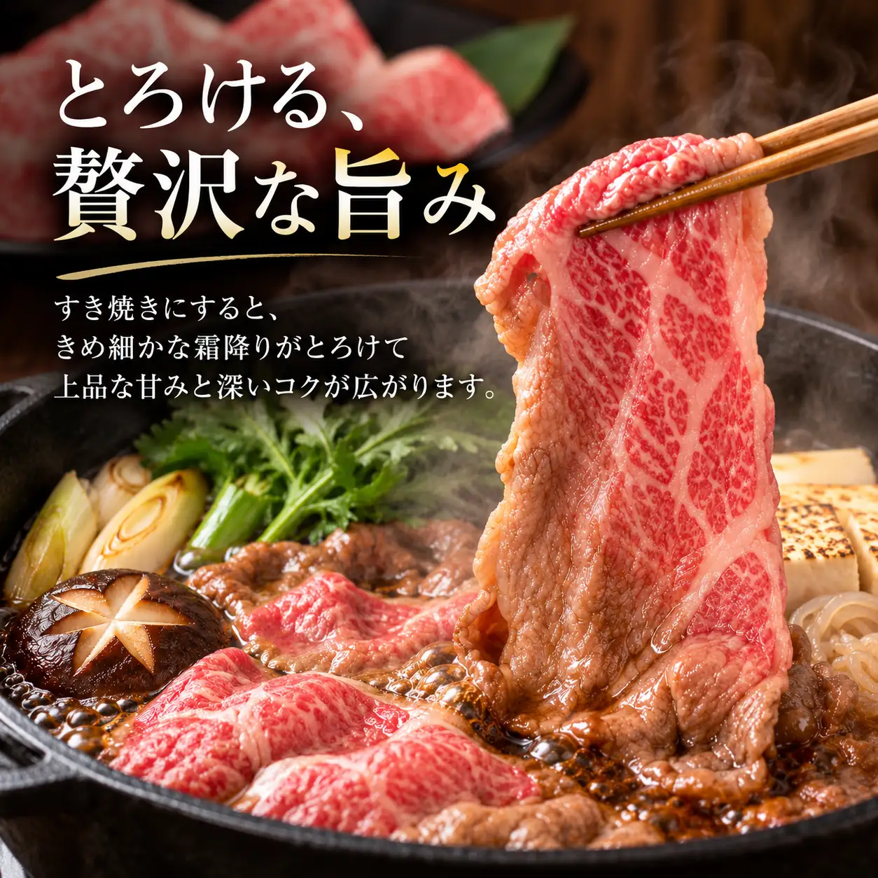 【土佐田島黒牛】すき焼き 肩ロース 400g 牛肉 | カタロース お肉 すきやき しゃぶしゃぶ